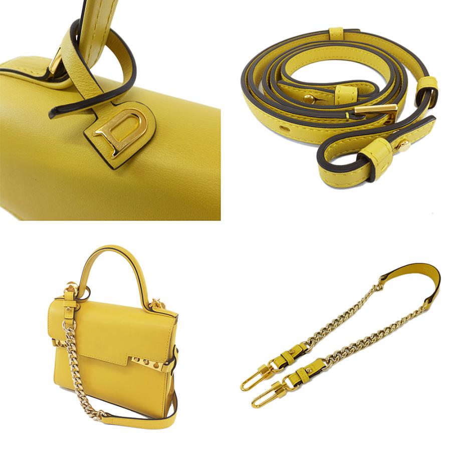 デルヴォー TEMPETE ハンドバッグ 牛革 イエロー ショルダー DELVAUX デルヴォー ハンドバッグ 2WAY/ショルダーバッグ