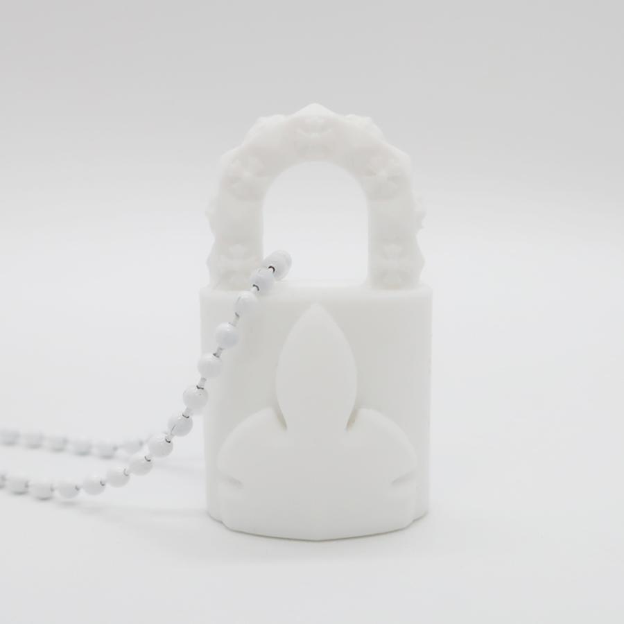 CHROME HEARTS パドロックフレアニー ラバーネックレス 南京錠