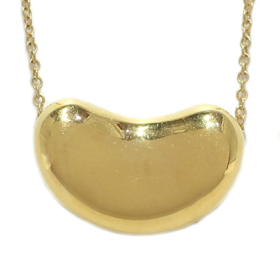 天白】ティファニー ビーンズ ネックレス K18 750YG イエロゴールド  