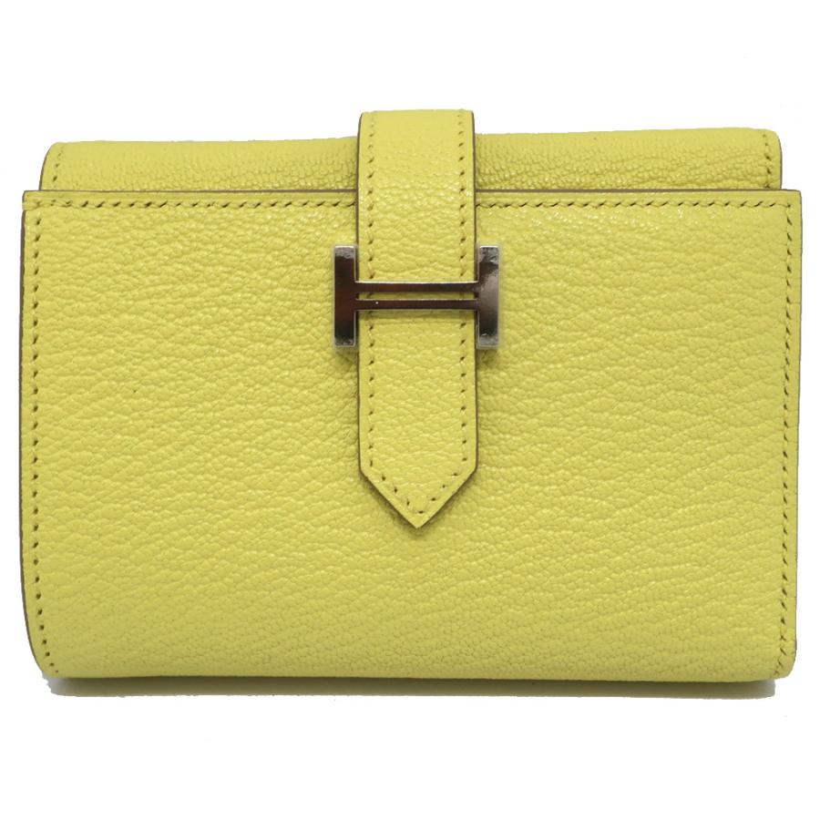 関税込み国内発送 エルメス ベアンコンビネ 財布 リモンチェッロ 天白】HERMES ベアン コンビネ リモンチェッロ 黄色