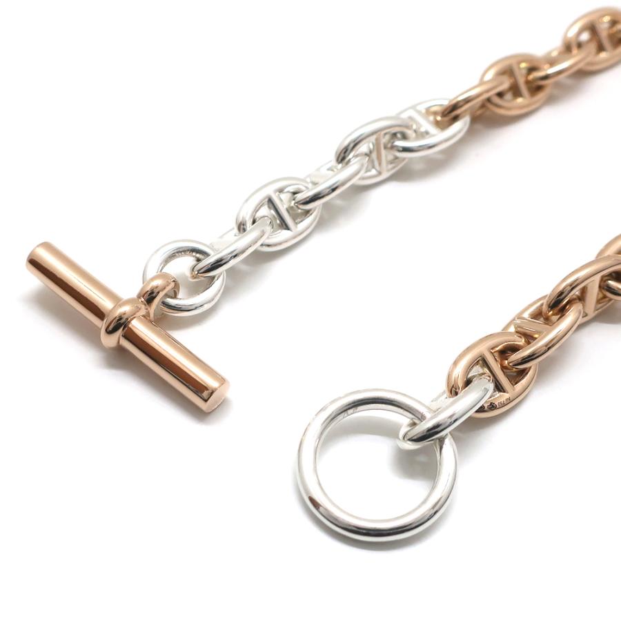 天白】エルメス シェーヌダンクルPM ドゥブルトゥール