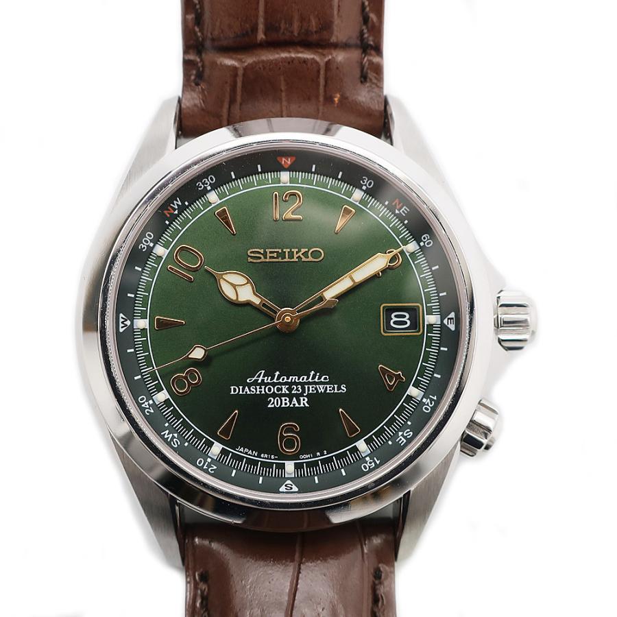 SEIKO アルピニスト グリーン SARB017 メカニカル 自動巻き 天白】セイコー アルピニスト グリーン SARB017 腕時計 自動巻き