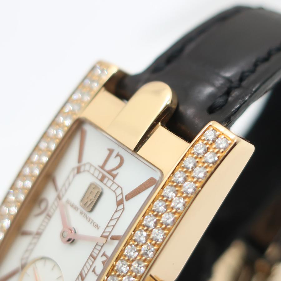 ハリーウィンストン HARRY WINSTON アベニュー ホワイトシェル 310LQR ホワイトシェル K18PG クオーツ レディース 腕時計 天白】【HARRY WINSTON】ハリーウィンストン アヴェニュー ベゼル