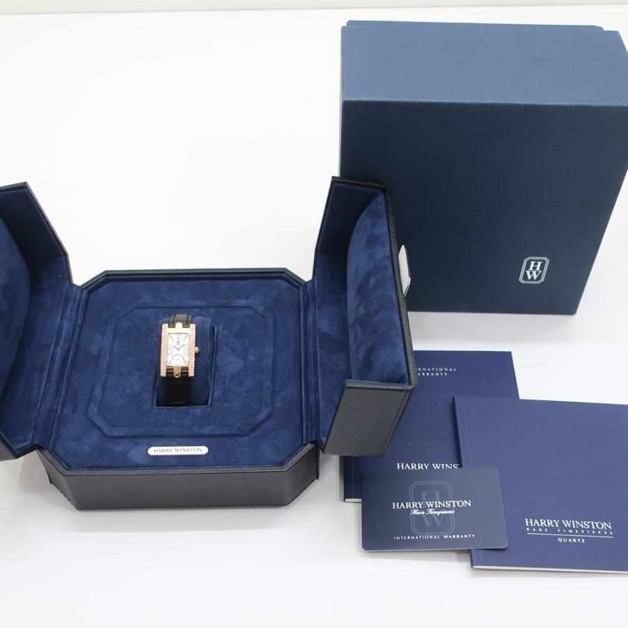ハリーウィンストン HARRY WINSTON アベニュー ホワイトシェル 310LQR ホワイトシェル K18PG クオーツ レディース 腕時計 天白】【HARRY WINSTON】ハリーウィンストン アヴェニュー ベゼル