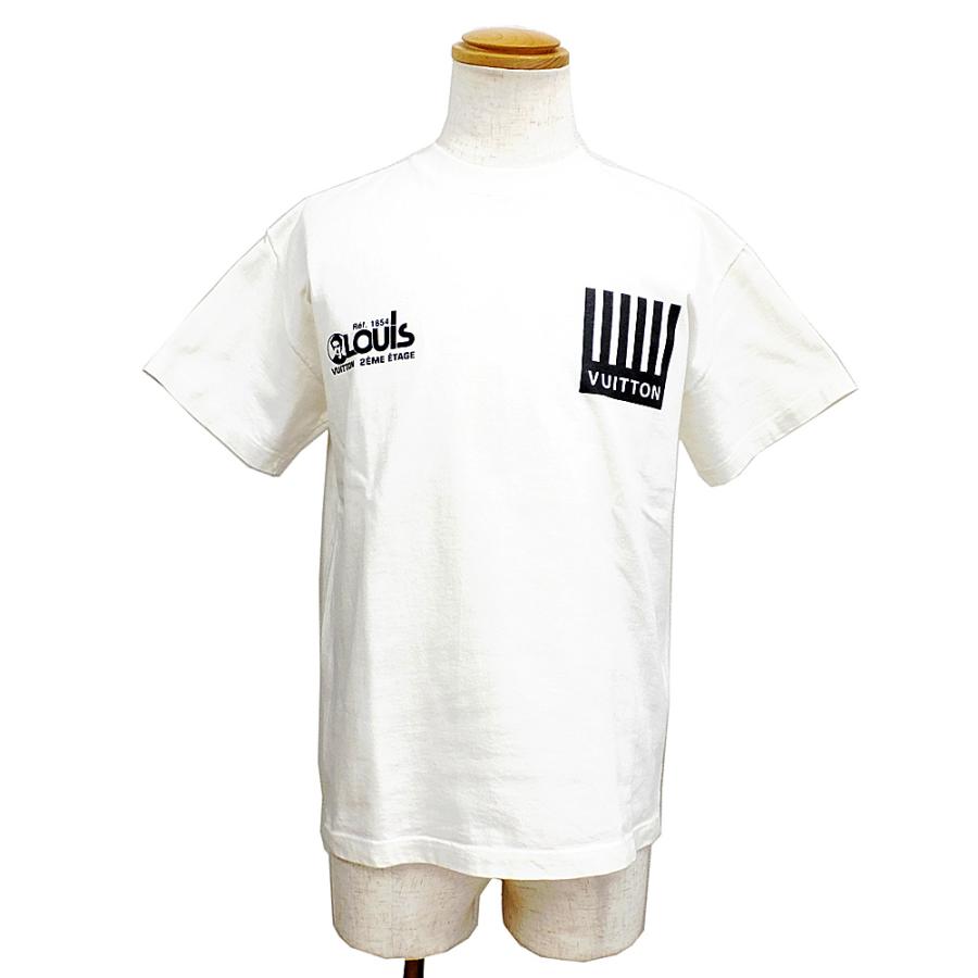 天白】ルイヴィトン Tシャツ ロゴ モノグラム 半袖 LV ホワイト 表記