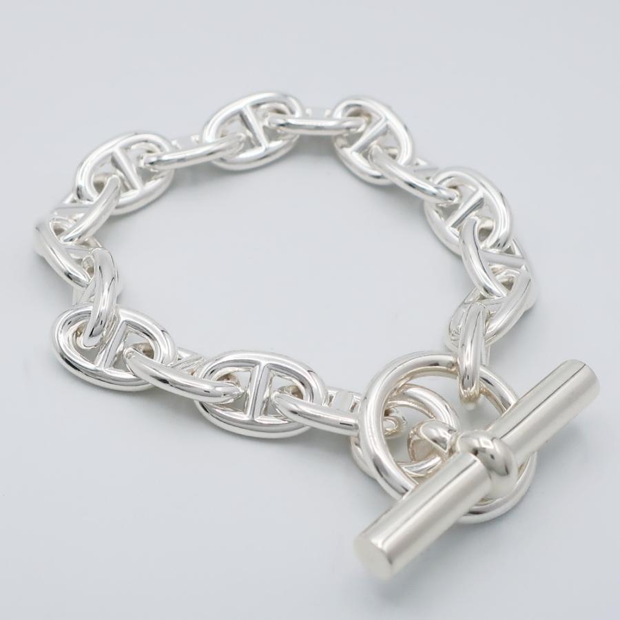 天白】未使用 エルメス シェーヌダンクルPM ブレスレット 17コマ