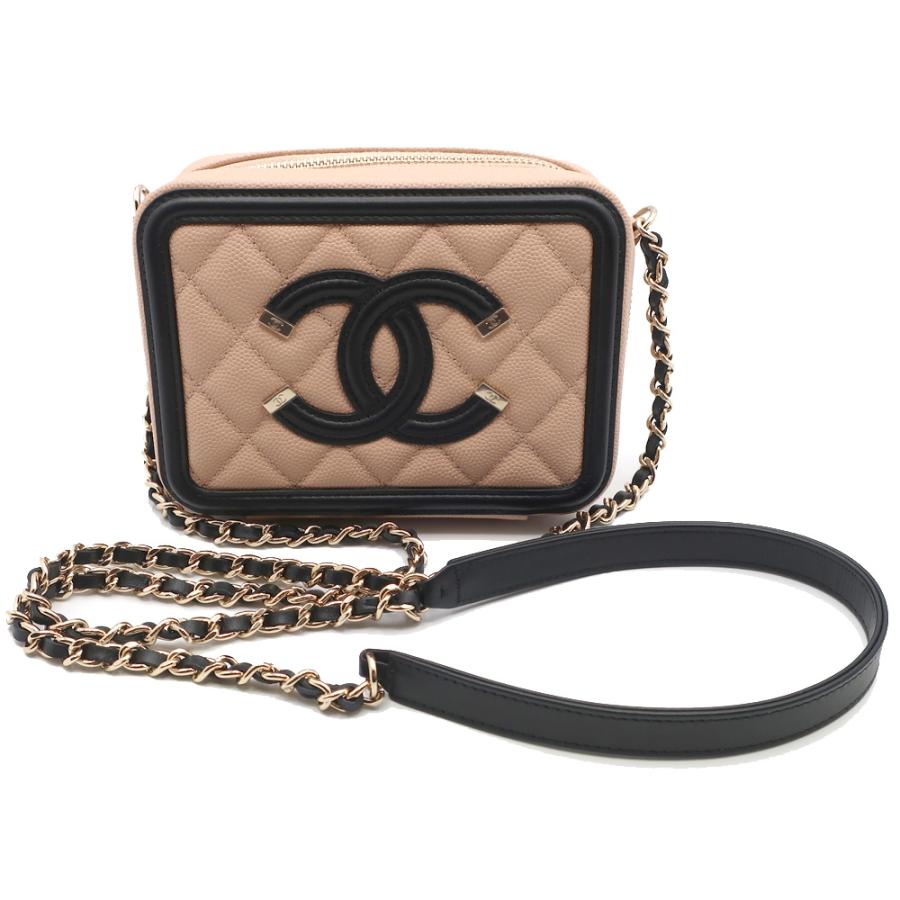 天白】CHANEL シャネル CCフィリグリー チェーン ショルダーバッグ 