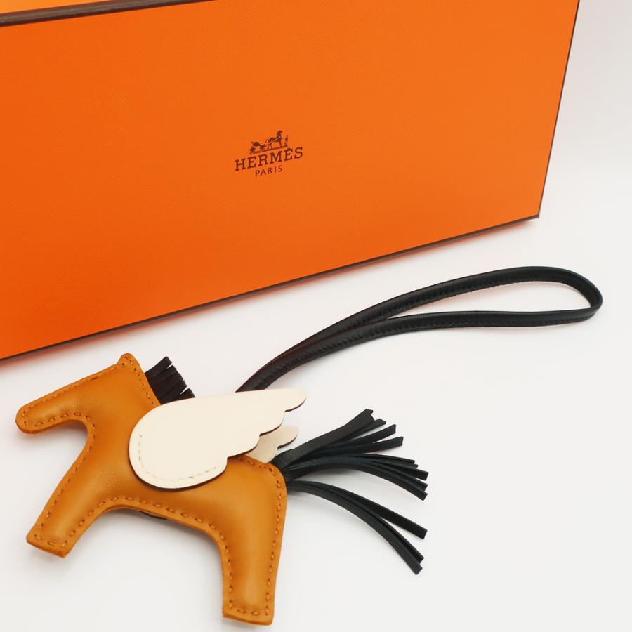 エルメス馬レザーチャームブラック/ナタ