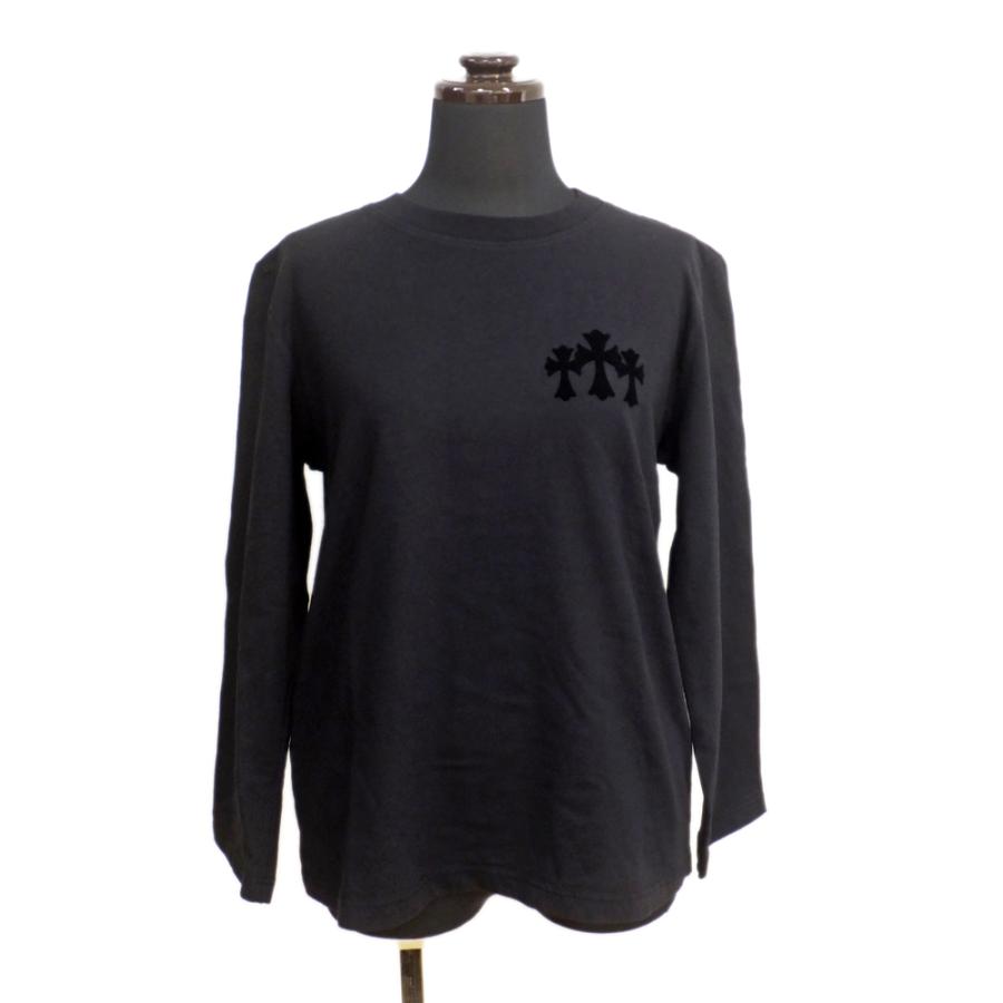 クロムハーツ　レディース　Tシャツ　クロスパッチ 天白】クロムハーツ 長袖 Tシャツ クロスパッチ 表記サイズS ブラック