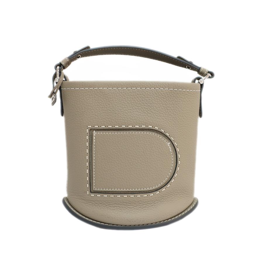 天白】デルヴォー パン ミニ バケット ハンドバッグ レザー