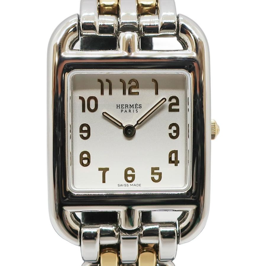 天白】HERMES エルメス ケープコッド PM CC1.220.234 SS YG シルバー
