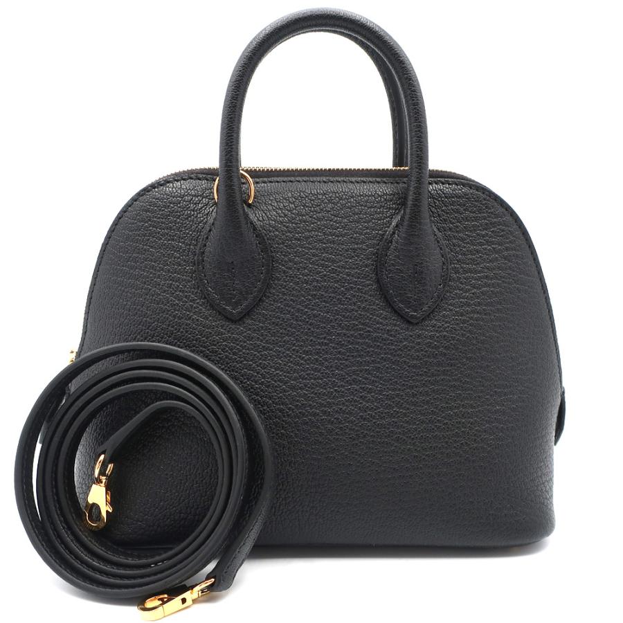 天白】未使用 エルメス ボリード 1923 ミニ シェーブル ブラック