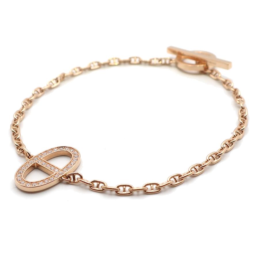 天白】HERMES エルメス シェーヌダンクル コントゥール ダイヤ