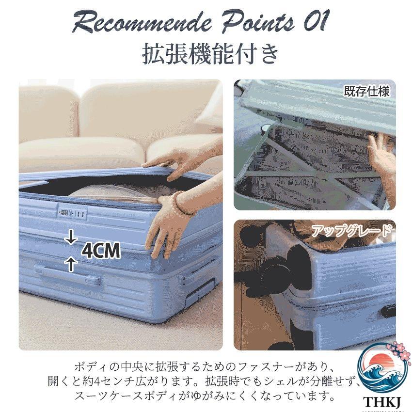 スーツケース フロントオープン 片面開き キャリーケース S Mサイズ