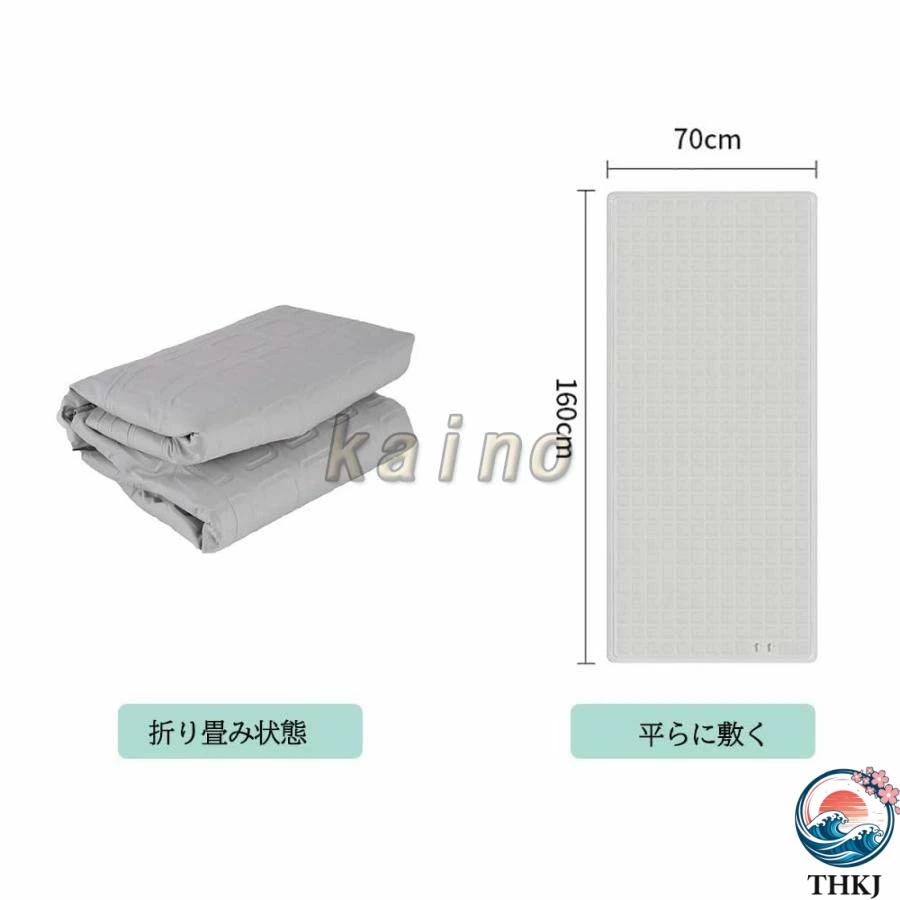水冷マット 冷却マットレス 160*70cm ひんやり敷きパッド 水が流れる THKJ アイスマット 冷感マットレスのみ ペット用 グレー シングル あったか 快適の画像