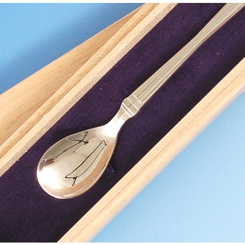 銀製品・ロングティーキャディスプーン（ソーダスプーン） : 銀食器