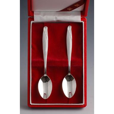 銀食器カトラリー「ウェーブ」2本セット・銀製品・ |  | 02