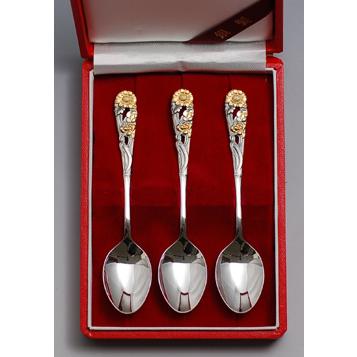 銀食器カトラリー「四君子」スプーン3本セット・銀製品・ | 