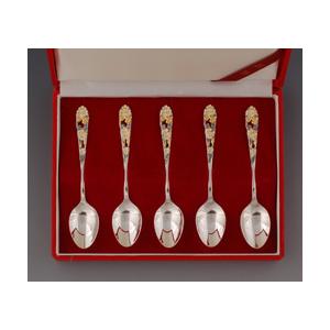 銀食器カトラリー「桜」スプーン5本入り・銀製品・