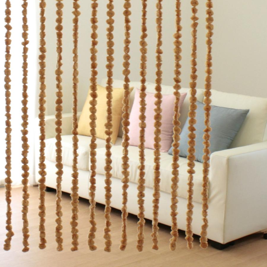 ボンボンのれん ベージュ : 植田蚊帳Yahoo!店 - 通販 - Yahoo!ショッピング