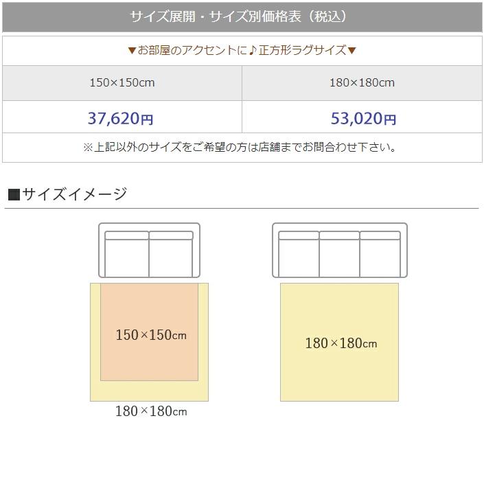 アスワン ラグマット 150×150cm/180×180cm 正方形 防炎ラベル付 アスワン ラグマット 150×150cm/180×180cm 正方形 防炎ラベル付
