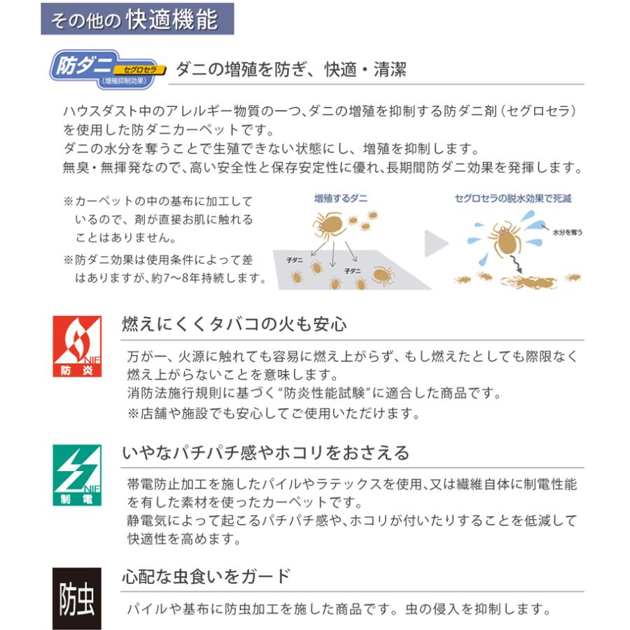 デスクカーペット ラグマット 防炎ラベル付 (アスデイジー/DSY) 消臭 抗菌 ファブリーズ 防ダニ 抗菌 遮音 日本製 ラグ カーペット 正方形 子供部屋