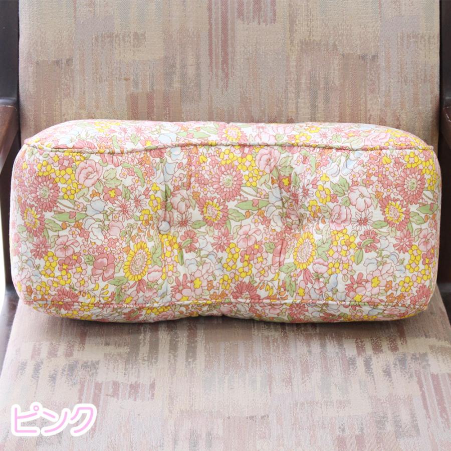 花柄 キルト クッション 腰まくら 約42cm×17cm×9cm : 植田蚊帳Yahoo!店