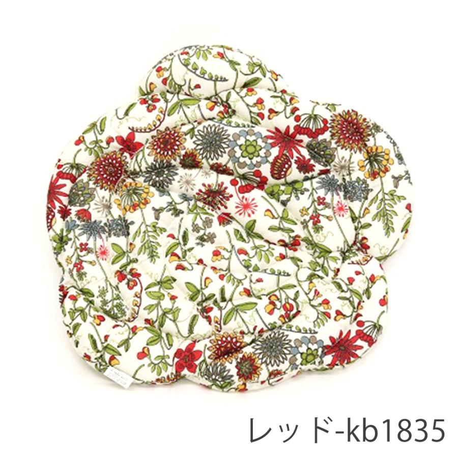 バラ型 キルト ローズ シート クッション S 約45cm×45cm 椅子