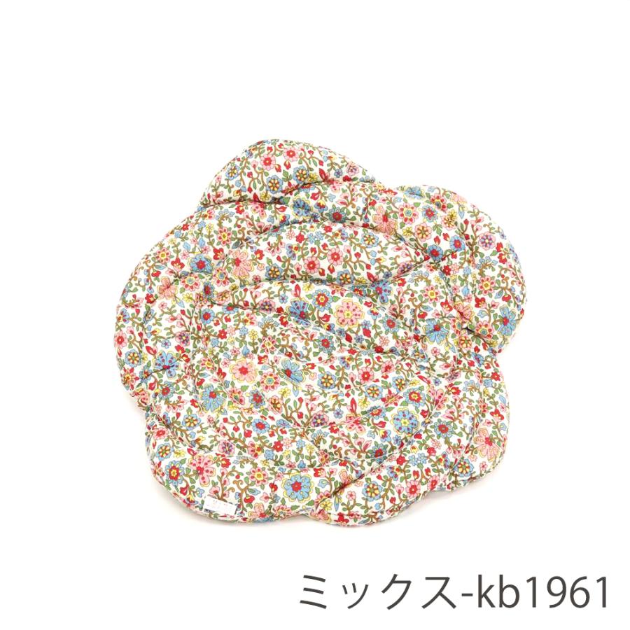 バラ型 キルト ローズ シート クッション S 約45cm×45cm 椅子