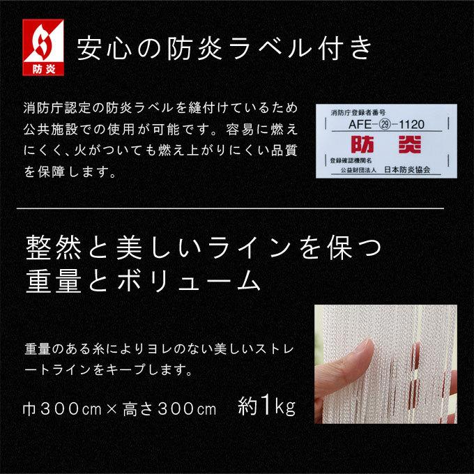 1cm刻み オーダー 防炎 ラベルつき ) ストリング カーテン 幅50〜95cm