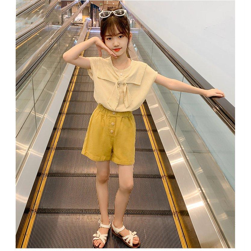 新発売の こども服 女の子 120 ノースリーブ 短パン セットアップ 子供服 キッズ 子供服 130 ショートパンツ 短パン グリーン ゆったり 夏服 韓国 男の子