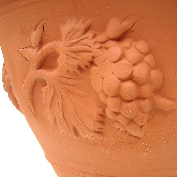 ウィッチフォード　テラコッタ　植木鉢　ヴァイン 壁掛け鉢　葡萄　8号鉢相当　英国製　Whichford VINE WALL