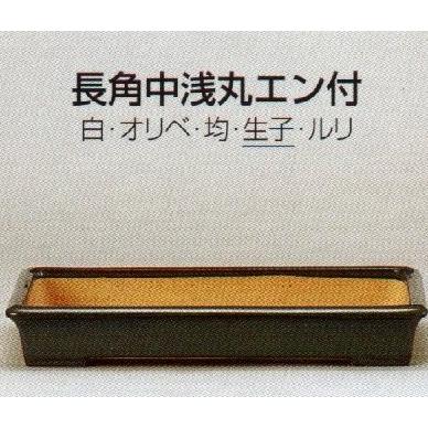 植木鉢 植木鉢 陶器 花 ガーデニング 常滑焼 誠山 長角中浅丸エン付