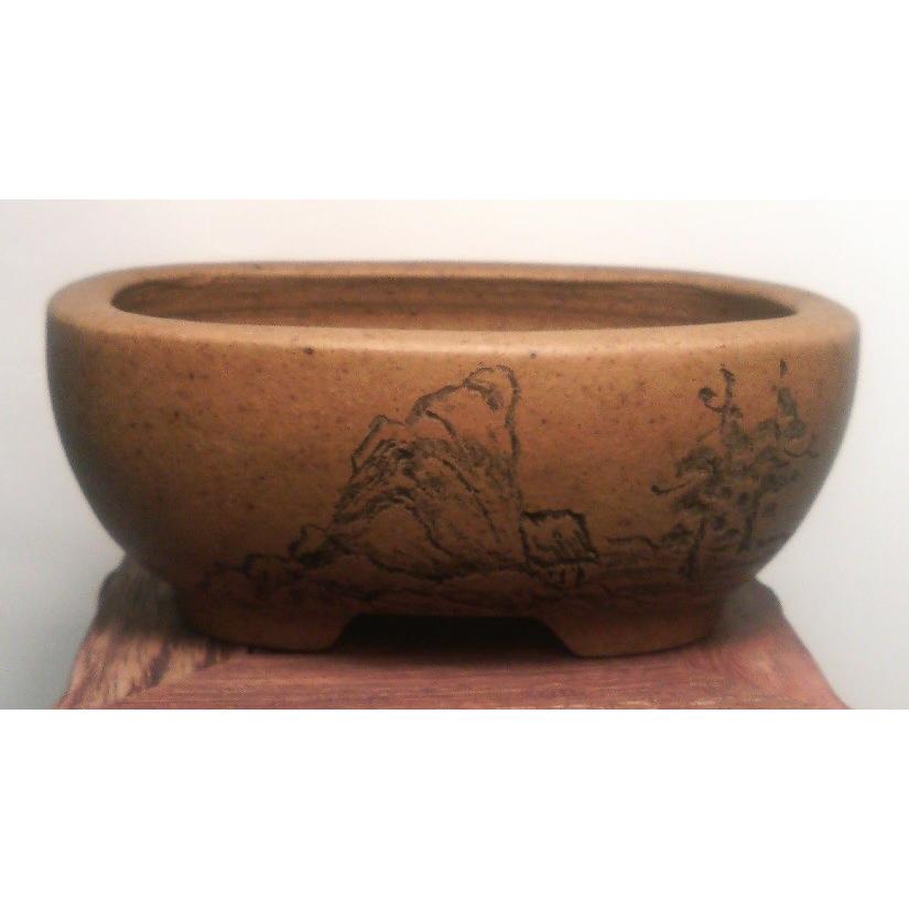 457.中國文革 撫角正方3点 盆栽鉢 植木鉢 457.中國文革 撫角正方3点