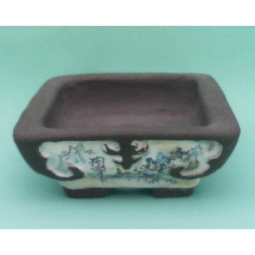 植木鉢 陶翠窯 ワン型長角額画3.6号盆栽鉢 : ヤマコー畑岡幸助 植木鉢 陶翠窯 ワン型長角額画3.6号盆栽鉢 : ヤマコー畑岡幸助