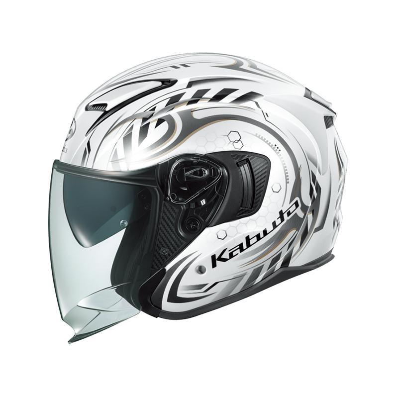 Kabuto EXCEEDホワイト インカム付き Kabuto Exceed ヘルメット ホワイトMサイズ