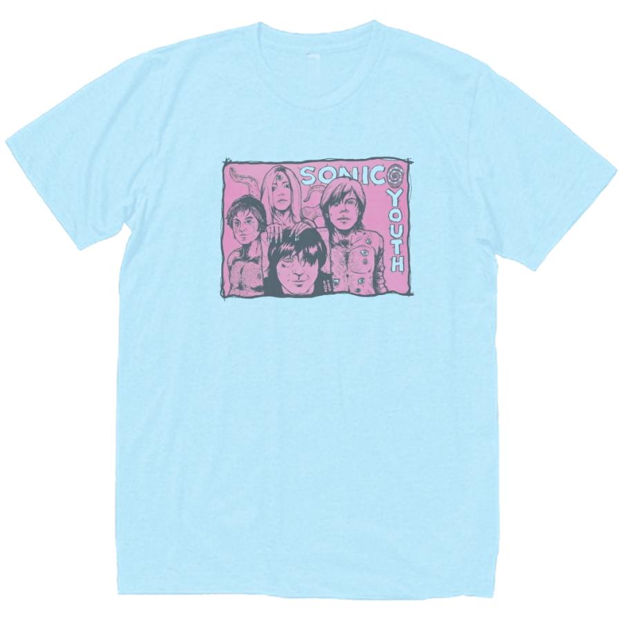 sonic youth 音楽Tシャツ ロックTシャツ バンドTシャツ ライトブルー