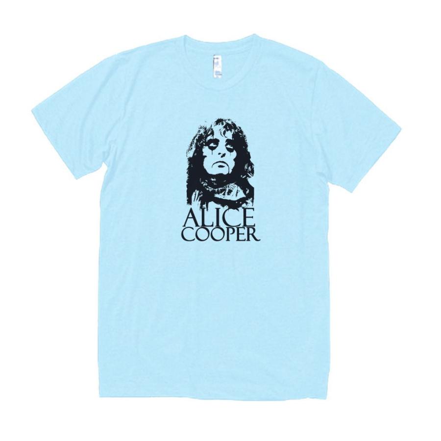 ALICE COOPER 音楽Tシャツ ロックTシャツ バンドTシャツ ライトブルー 