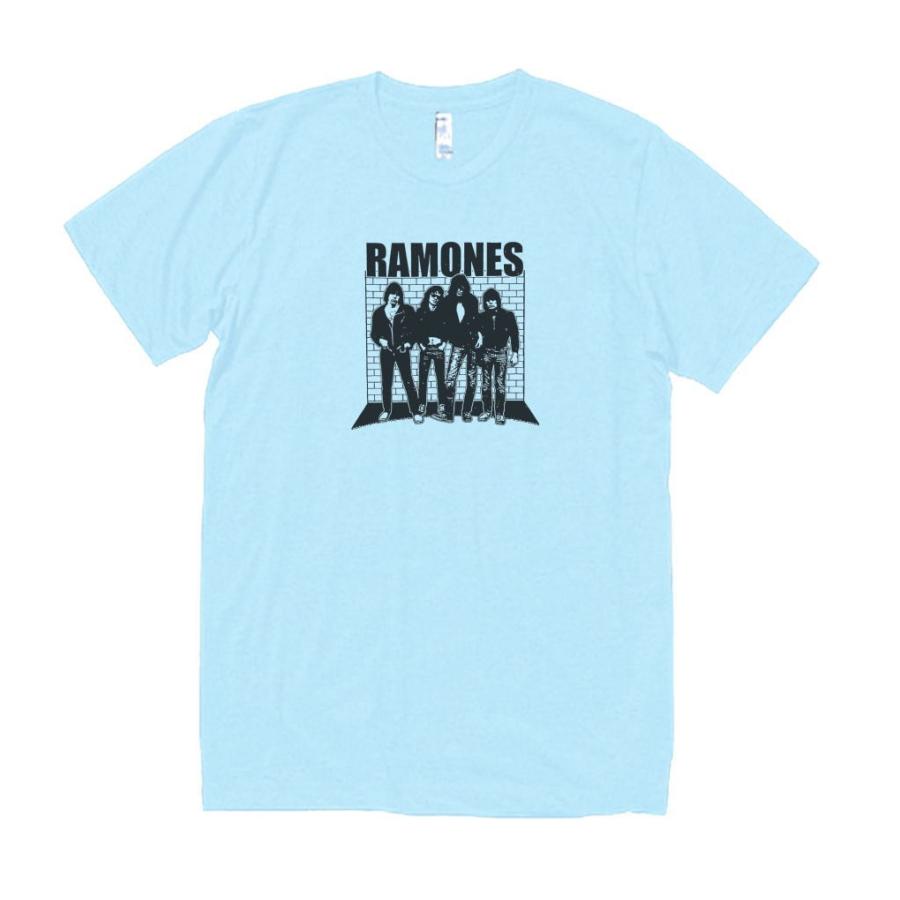 RAMONES 音楽Tシャツ ロックTシャツ バンドTシャツ ライトブルー 