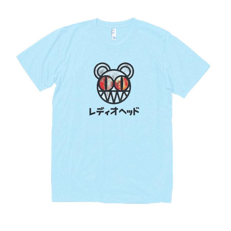 RADIOHEAD レディオヘッド 青 Tシャツ レディオヘッド 音楽Tシャツ ロックTシャツ バンドTシャツ ライト