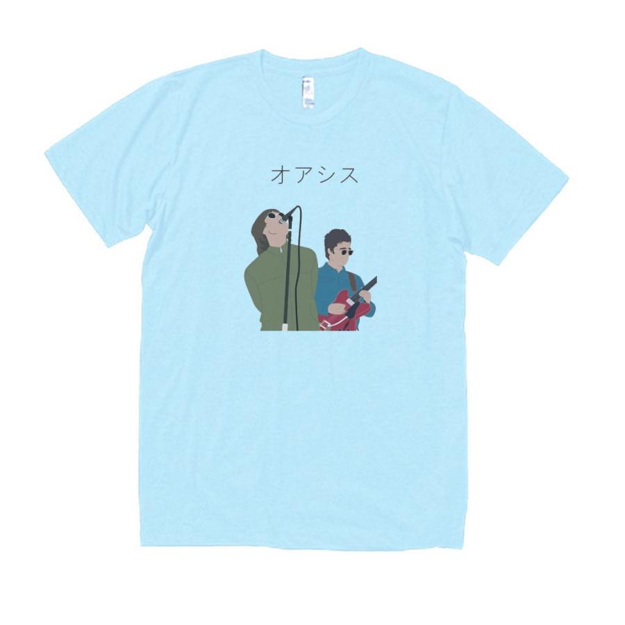 Oasis オアシス Tシャツ ライトブルー オアシス oasis 音楽Tシャツ ロックTシャツ バンドTシャツ ライト