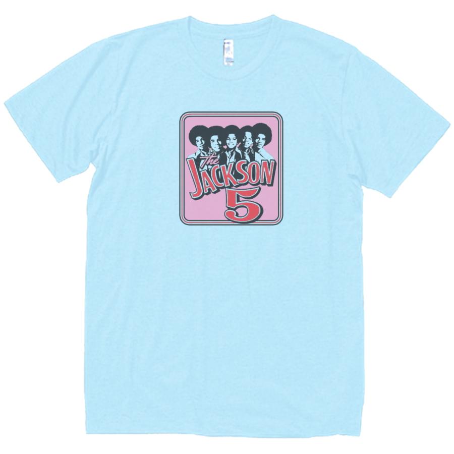ジャクソン5 音楽Tシャツ ロックTシャツ バンドTシャツ ライトブルー