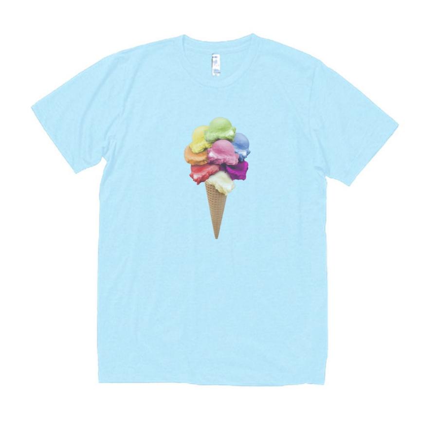 カラフルアイスクリーム 食べ物 飲み物 野菜 Tシャツ 水色 A Tbe377 うえきたや 通販 Yahoo ショッピング
