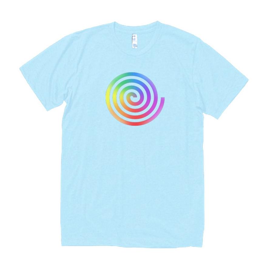 カラフルなうずまき デザイン アート Tシャツ 水色 A Za107 うえきたや 通販 Yahoo ショッピング