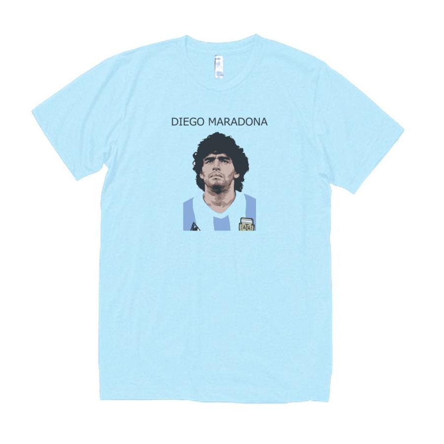 マラドーナ デザイン・アート Tシャツ ライトブルー : うえきたや