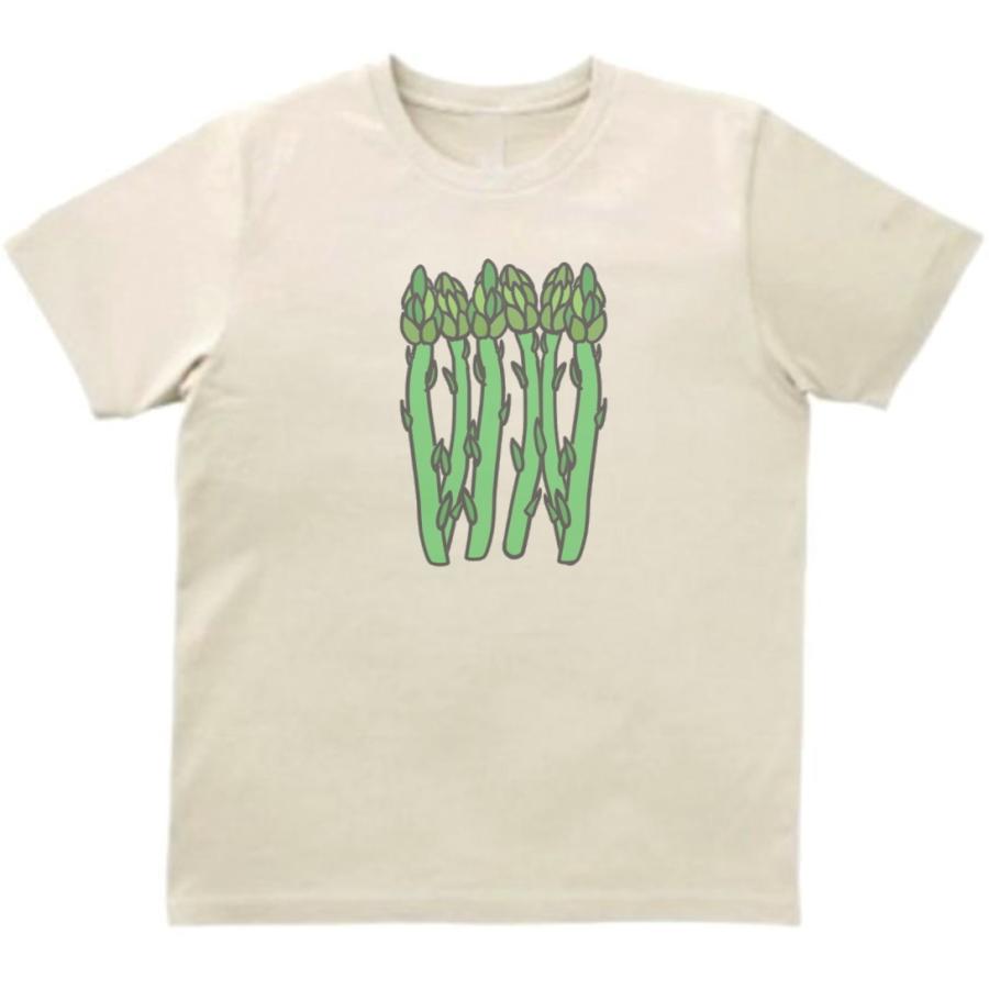 アスパラガス おもしろデザイン Tシャツ ライトベージュ : うえきたや 