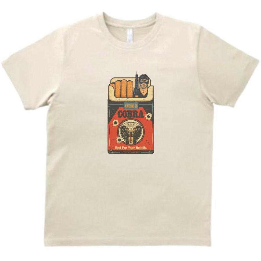 COBRA 音楽Tシャツ ロックTシャツ バンドTシャツ ライトベージュ
