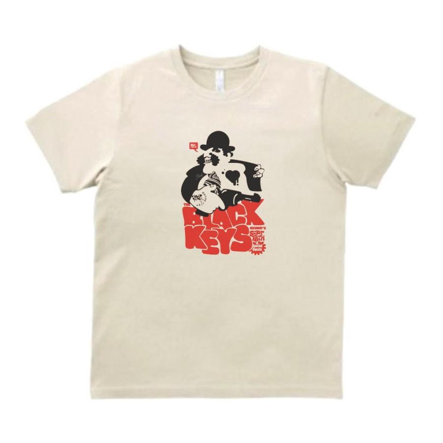 BLACK KEYS 音楽Tシャツ ロックTシャツ バンドTシャツ ライトベージュ