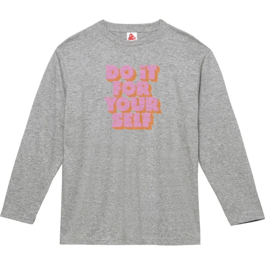 DO IT FOR YOURSELF 英字 キュート 文字 長袖Tシャツ ロングスリーブ