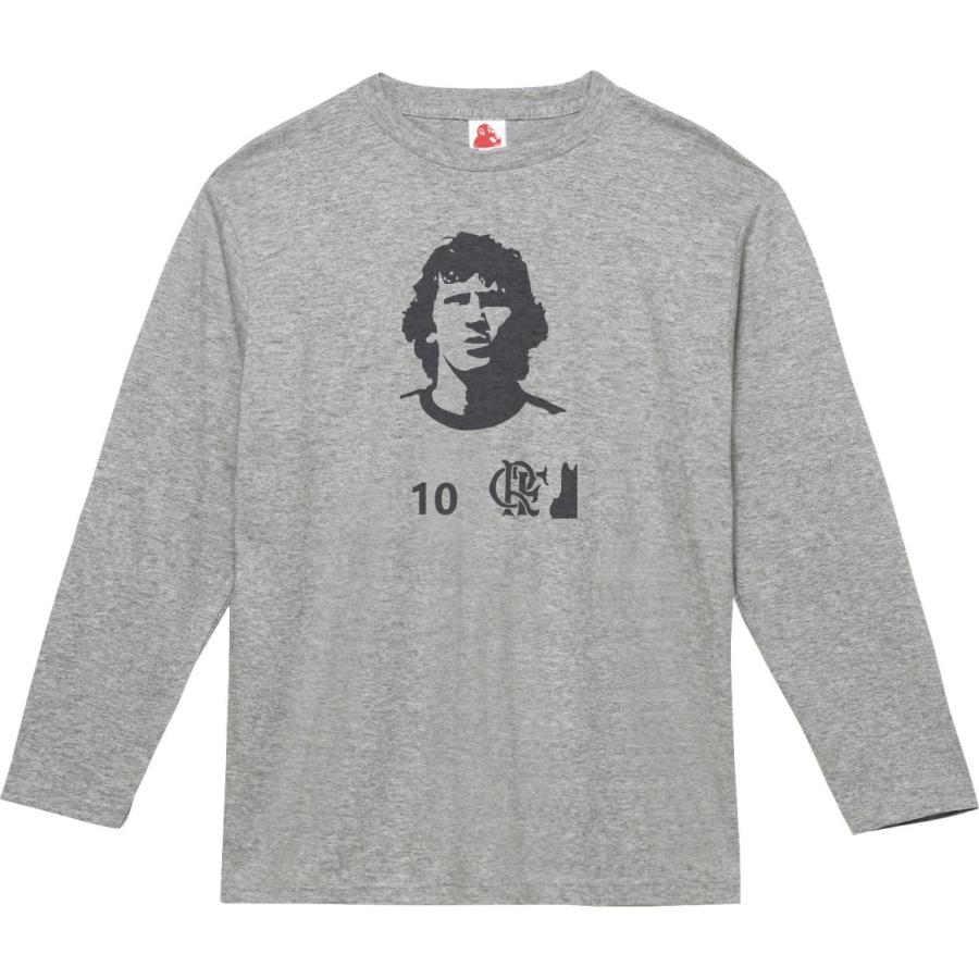 ジーコ デザイン・アート 長袖Tシャツ ロングスリーブ グレー : うえき